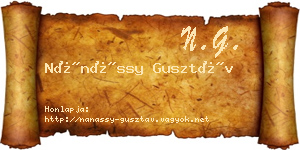 Nánássy Gusztáv névjegykártya